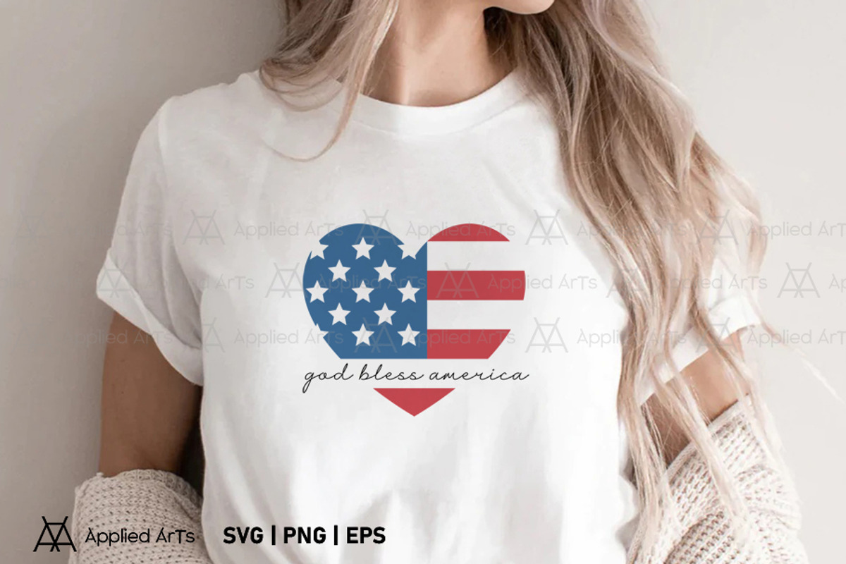 God Bless America, 4th of July SVG, an Object Graphic by Applied Arts (Photo 2 of 9)
