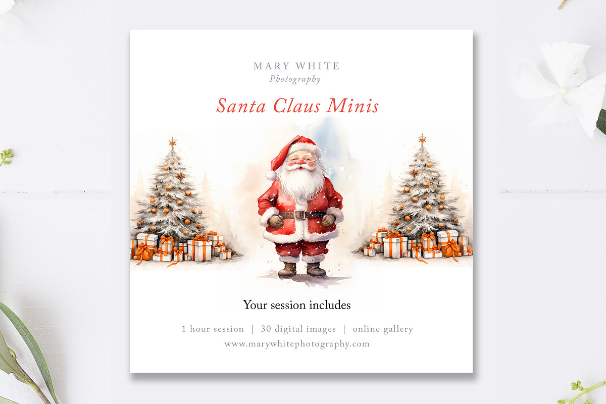 Santa Minis Template, Santa Mini PSD, a Social Media Template by By Stephanie Design