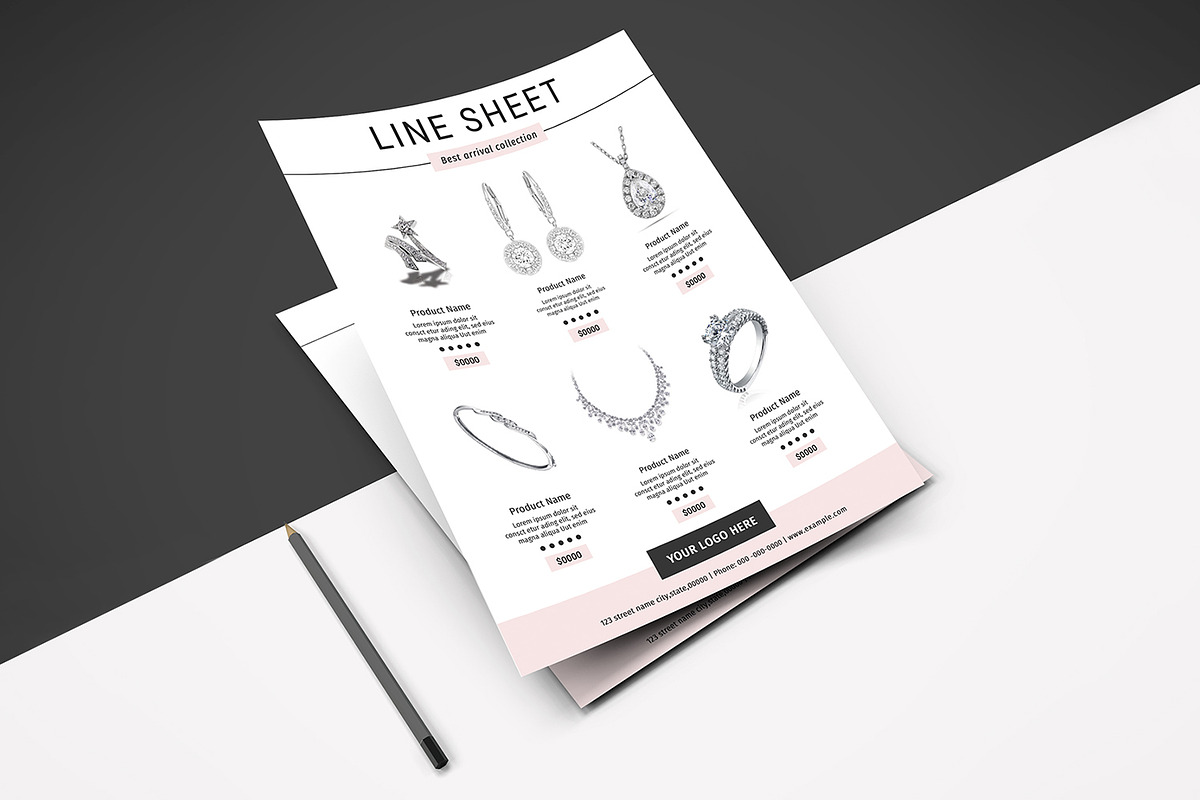 Minimal Line Sheet Flyer V986, a Flyer Template by Template Shop