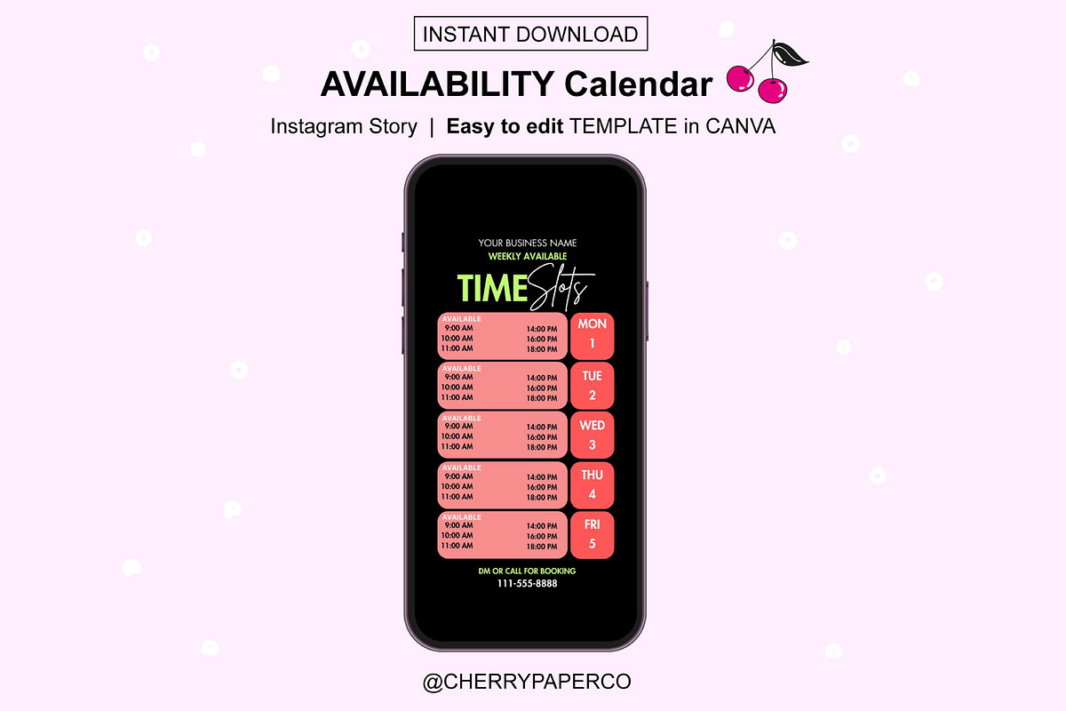 Instagram Story Canva Template, a Social Media Template by Cherry Paper Co (Photo 3 of 3)