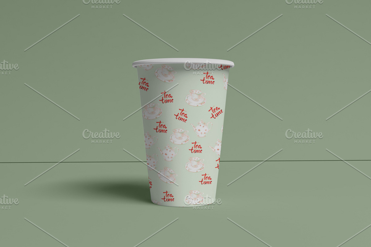 Watercolor vector tea & beverages-6, an Illustration by miminoshka (Photo 3 of 7)