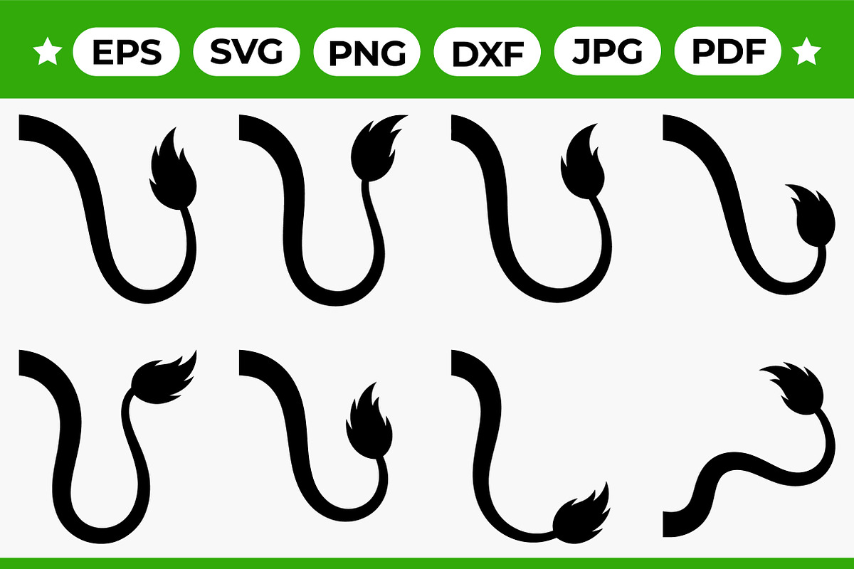 Stylized Tail Silhouette Pack, an Object Graphic by Artonix (Photo 1 of 3)