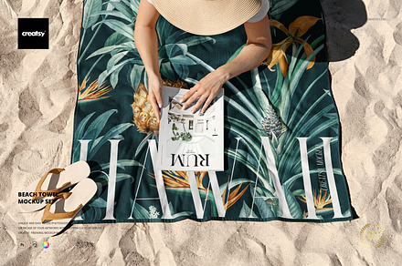 Beach Towel Mockup Set