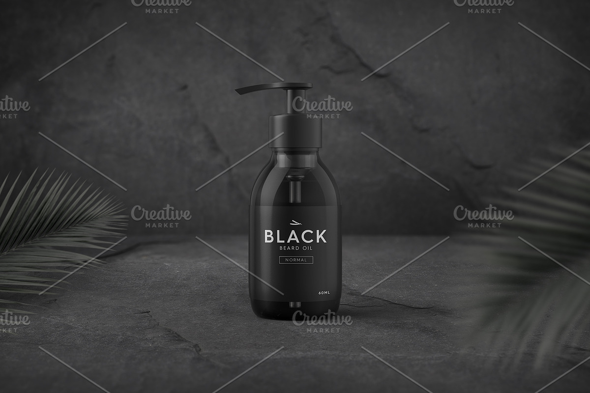 Realistic Beard Oil Bottle Mockup, a Packaging Mockup by Grand Design (Photo 1 of 3)