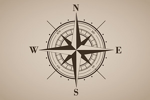 Vector compass rose (windrose) - 3