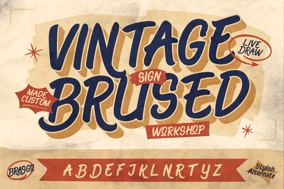 Brasgo, a Handwritten Font by Burntilldead (Photo 7 of 12)