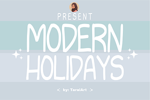 Modern Holidays - Playful Font, a Handwritten Font by KiddoGlyphs Studio