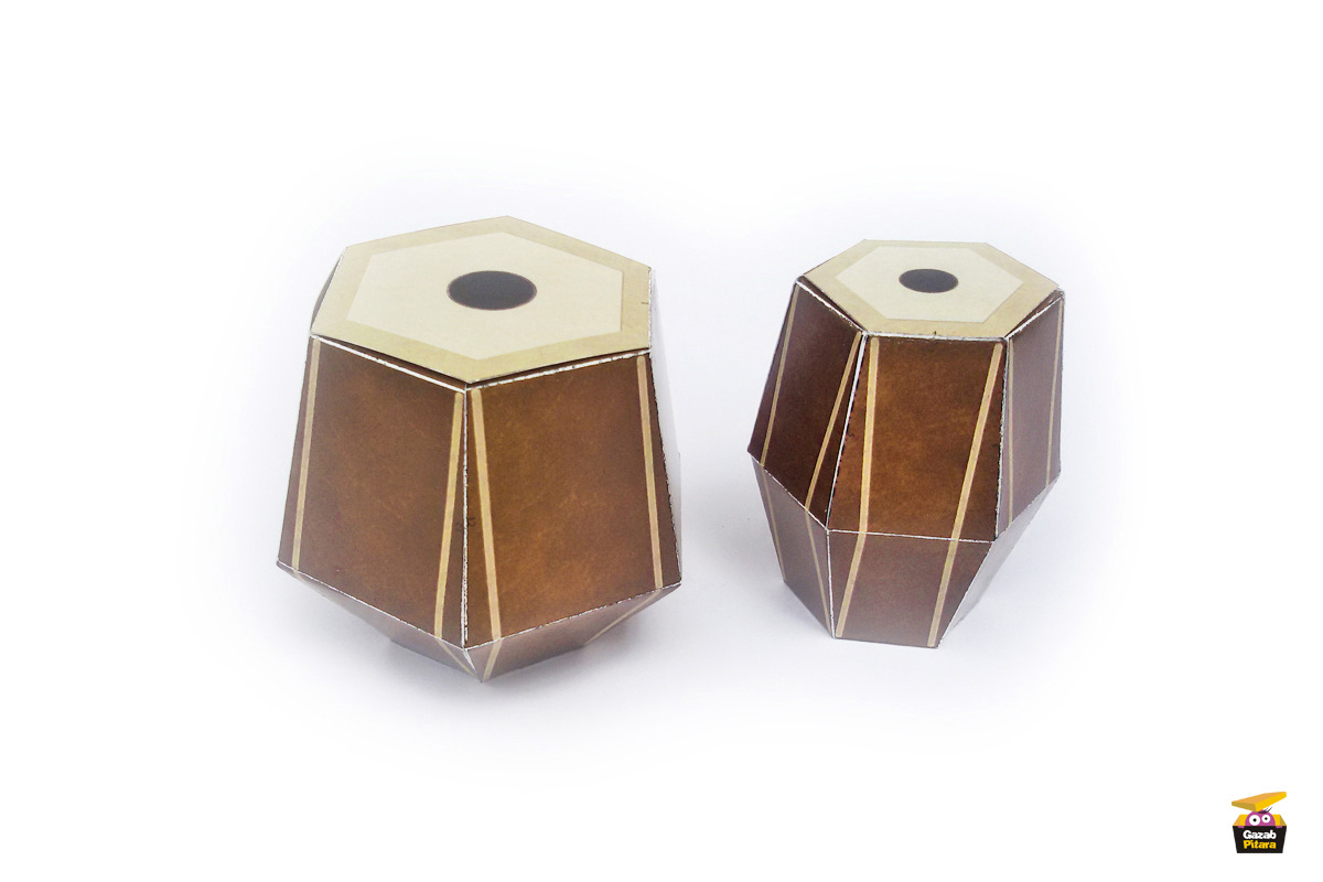 DIY Indian Drum Favor -3d papercraft, a Templates & Theme by PAPER amaze