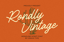 Rondly Vintage - Monoline Script