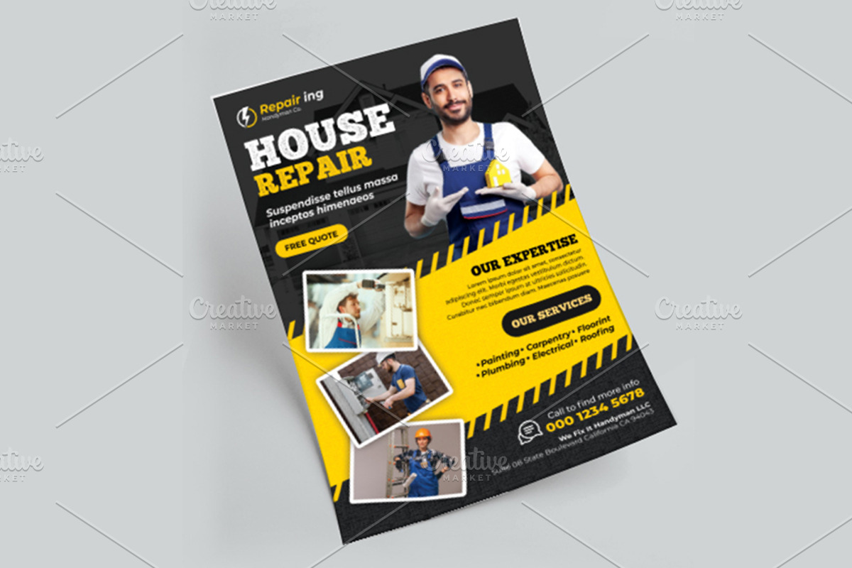 House Repair Flyer Template Bundle, a Flyer Template by Artonix (Photo 2 of 5)