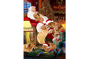 Christmas Chow Chow Dog Wall Art, an Animal Illustration by Art Paradise Studios (Thumbnail 1 of 3)