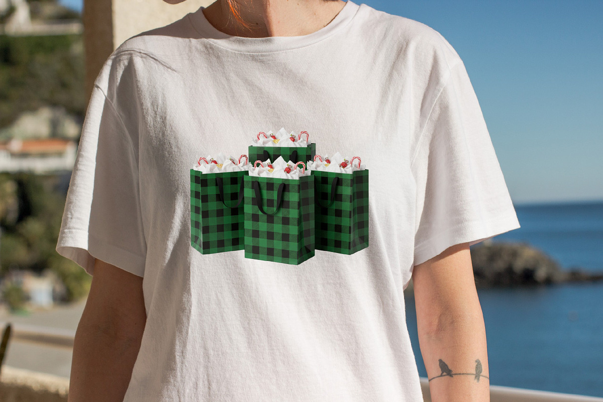 Green Buffalo Plaid Christmas Clipar, an Illustration by SVGArt (Photo 7 of 8)