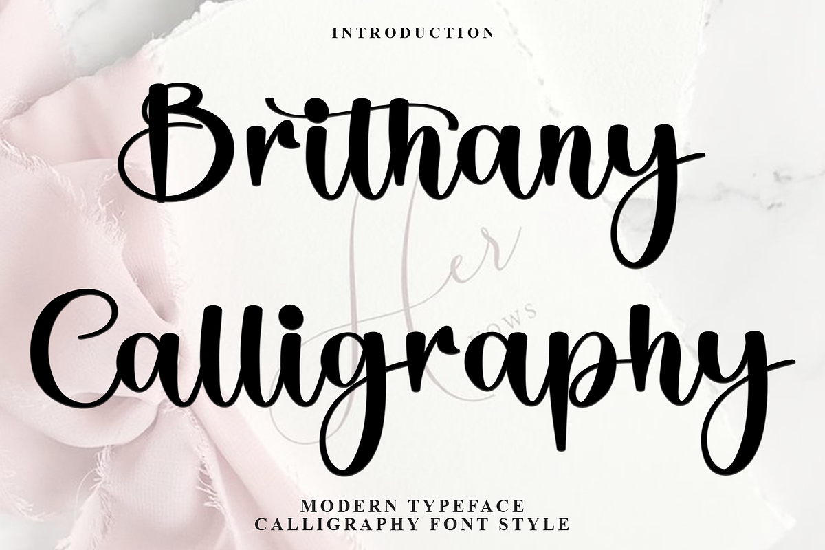 Brithany Calligraphy, a Handwritten Font by InermediaSTUDIO (Photo 1 of 8)