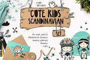Cute Kids Scandinavian Set, an Animal Illustration by KAZUKA (Thumbnail 1 of 10)