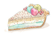 Handmade Cake & Pie Vectors, an Illustration by hafijul (Thumbnail 7 of 12)