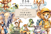 Safari Animals Watercolor Clipart, an Animal Photo by Redwood Digital Art (Thumbnail 1 of 4)