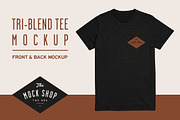 Tri-Blend Tee Mockup, a Shirt Mockup by The Mock Shop (Thumbnail 1 of 2)