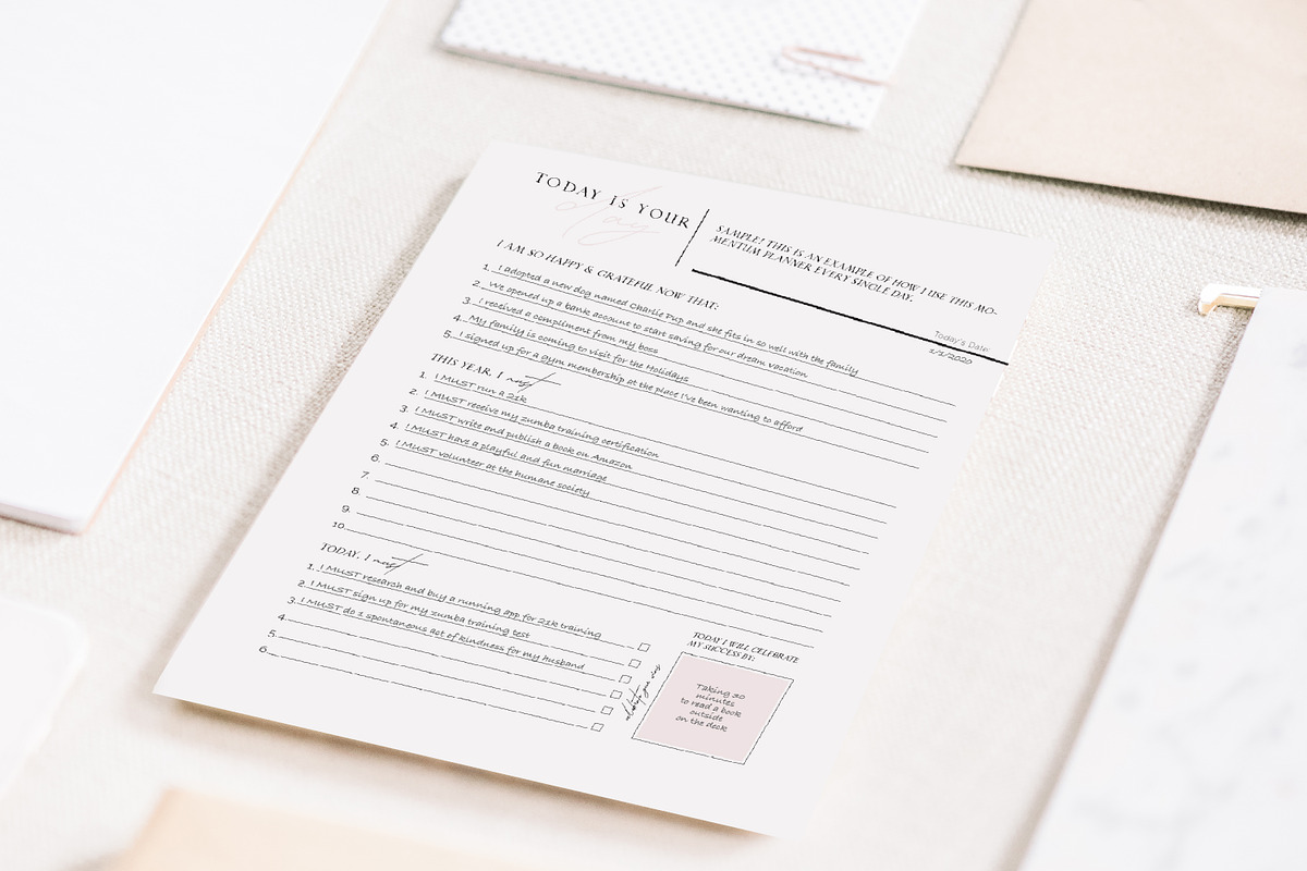 Daily Printable Planner for Creative, a Brochure Template by CreativeMavenCo. (Photo 4 of 7)