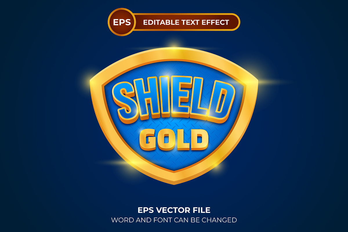 Shield gold, a Layer Style Add-On by Semu Creative