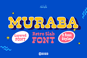 Muraba - Retro Slab Serif Font, a Slab Serif Font by Namela Studio (Thumbnail 1 of 9)