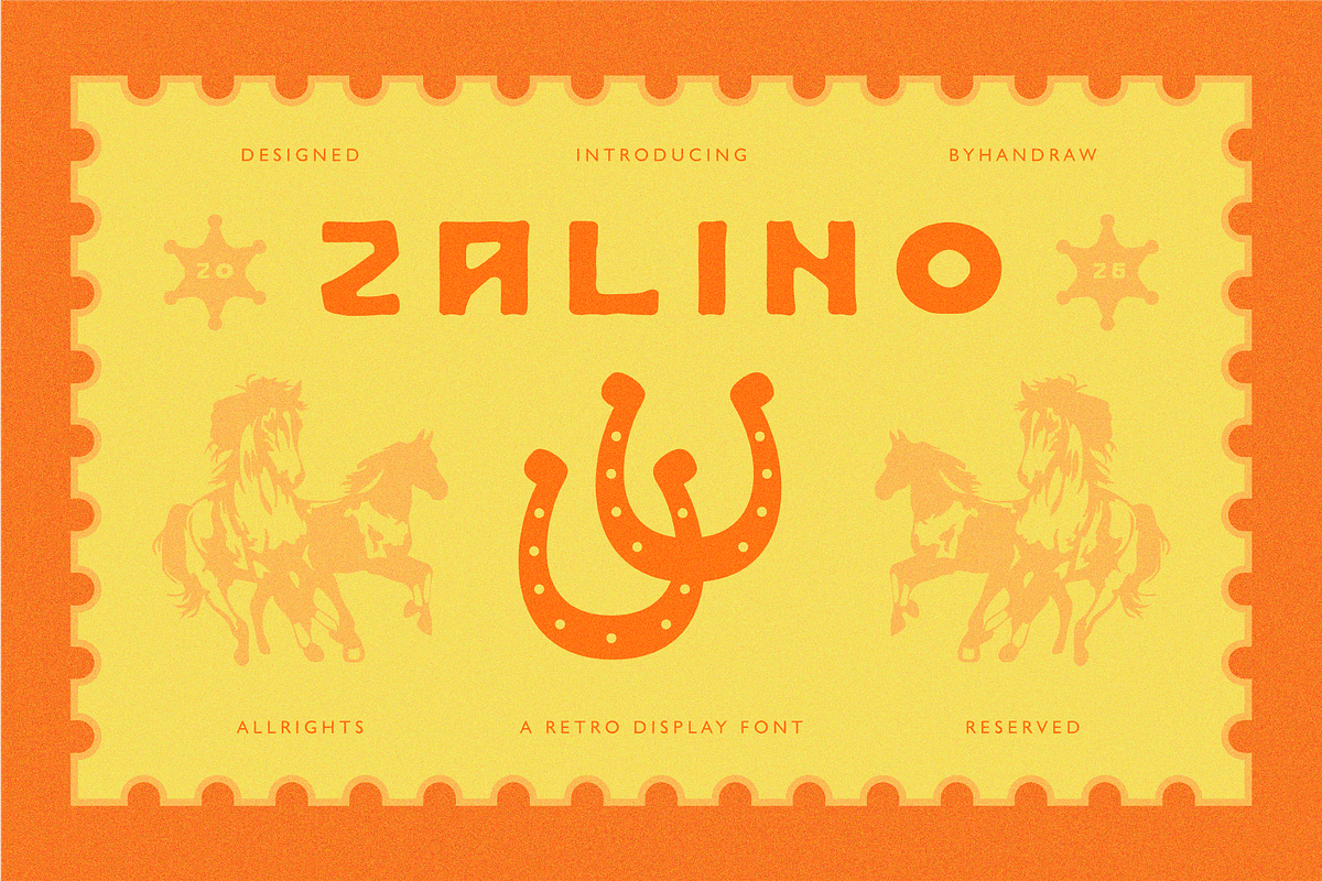 Zalino - Retro Display Font, a Sans Serif Font by HAN (Photo 1 of 9)