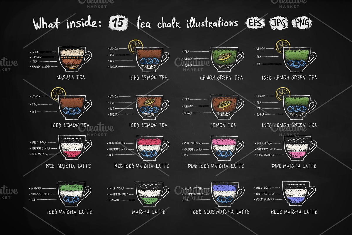 15 Tea Recipes, an Object Graphic by Sonya Illustrations (Photo 2 of 8)