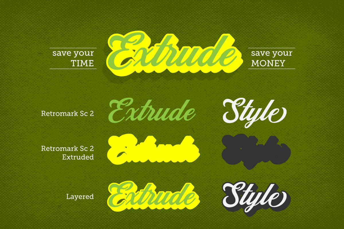 Retromark Vol 2 + Extrude preview 2