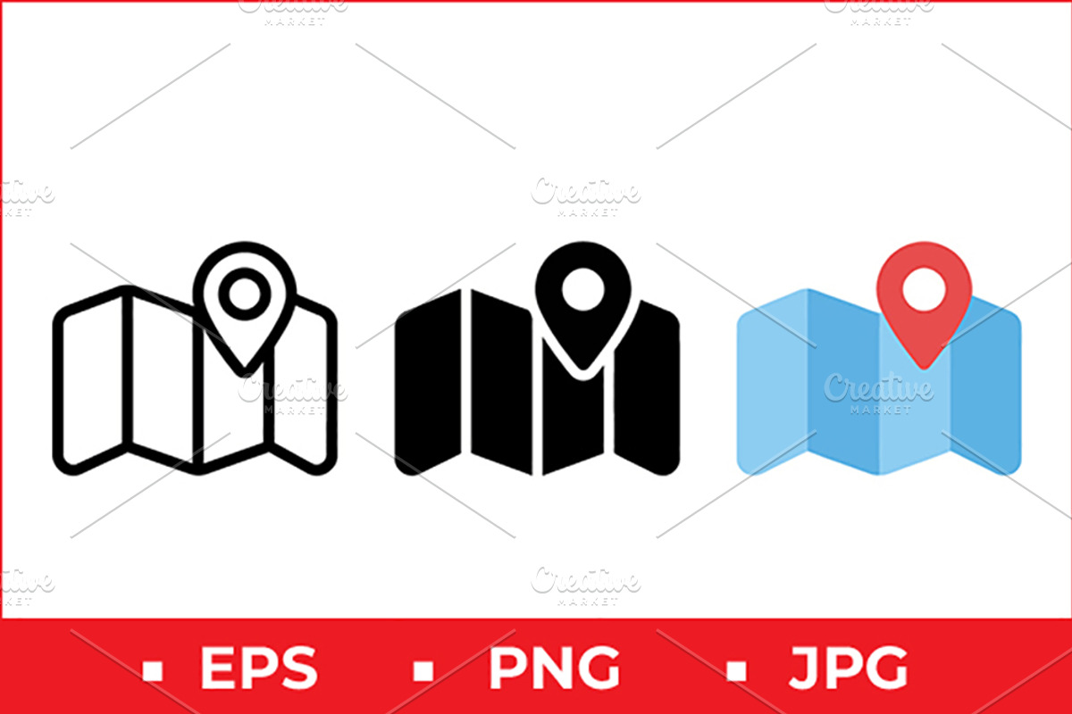 Map Location Pin Vector Icon Set, a Solid Icon by Artonix (Photo 1 of 2)