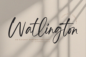 Watlington - Handwritten Font