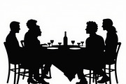 Dining People Silhouette Set, an Illustration by Designs_River (Thumbnail 5 of 9)