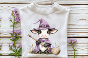 Cute Baby Cow Halloween Clipart, a Seasonal Illustration by Rose Art (Thumbnail 7 of 7)