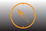 Compass icon design template, a Solid Icon by Sumberpangan (Thumbnail 3 of 3)