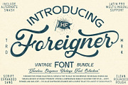 Foreigner - Vintage Font Collection, a Font by HeyFonts (Thumbnail 1 of 15)