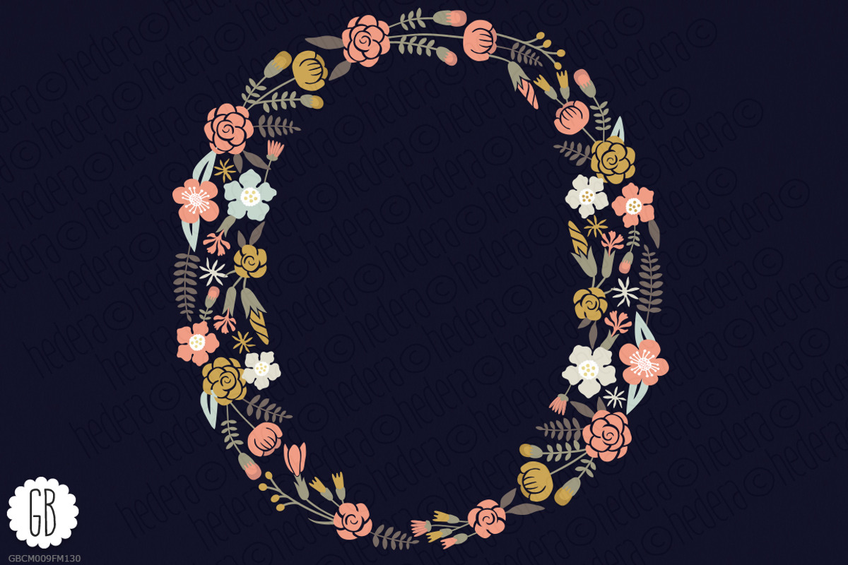 Floral letters, monogram, floral HOE, a Decorative Illustration by GrafikBoutique (Photo 3 of 3)
