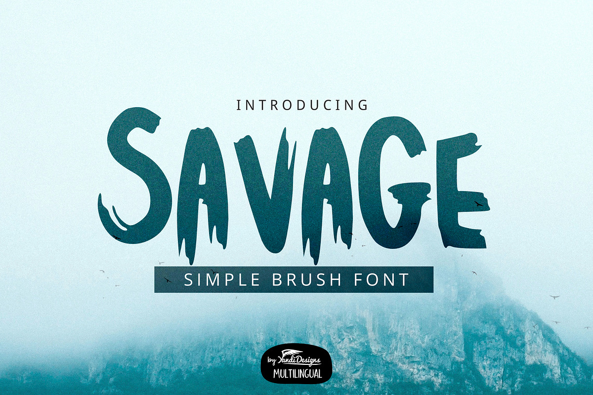Savage Font, a Font by YandiDesigns (Photo 1 of 4)