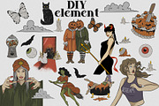 Vintage Halloween. Hand draw graphic, an Object Graphic by ma_i_vi (Thumbnail 10 of 12)