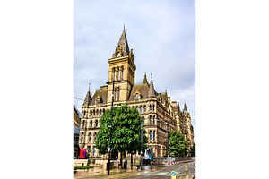 Manchester town hall in england featuring manchester, city, and town, an Architecture Photo by Leonid Andronov