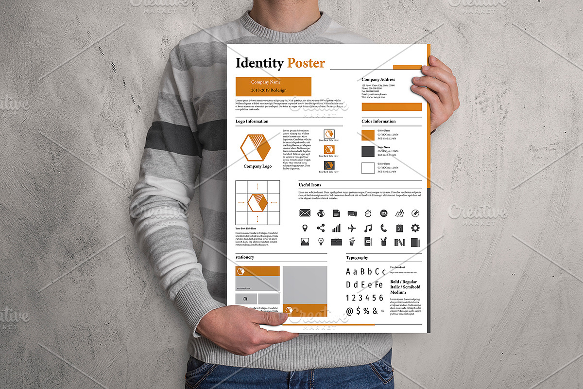 Brand Identity Poster V01, a Flyer Template by Template Shop