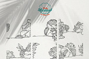 Mermaid in deep sea coloring pages, an Illustration by Azuzlikus (Thumbnail 10 of 11)