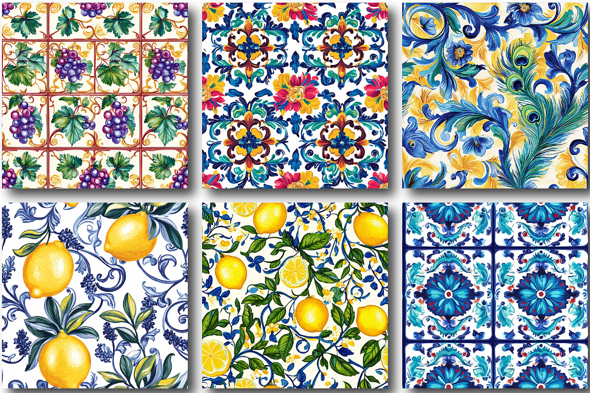 Mediterranean Tiles Italian Pattern, a Pattern Graphic by designcity5 (Photo 4 of 5)