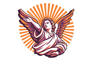 Sacred Angel Illustration with Halo, a Person Illustration by Ghagra (Thumbnail 2 of 3)