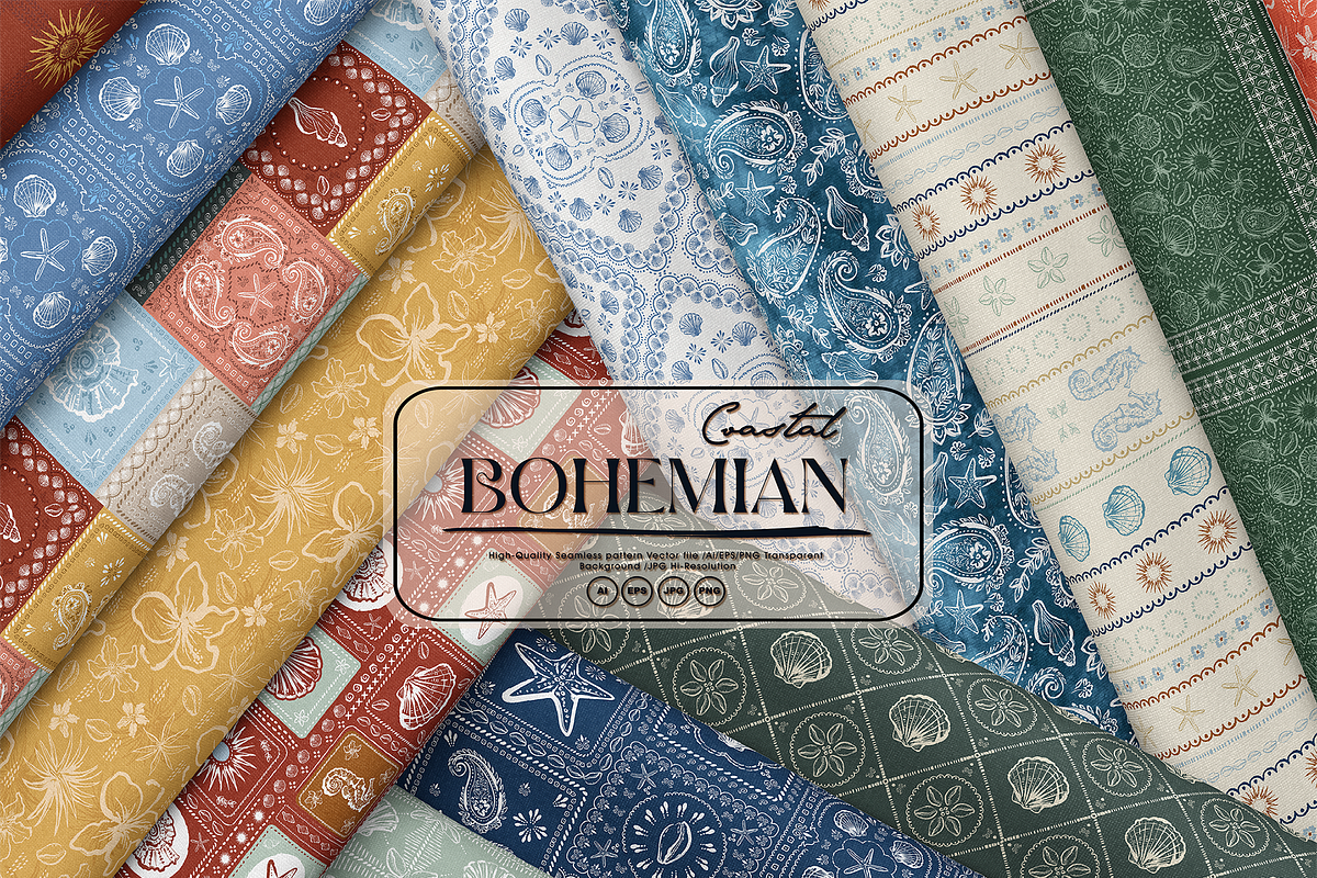 Coastal Bohemian Collection, a Pattern Graphic by MSNTY STUDIOX (Photo 1 of 33)