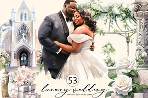 Luxury wedding Watercolor clipart