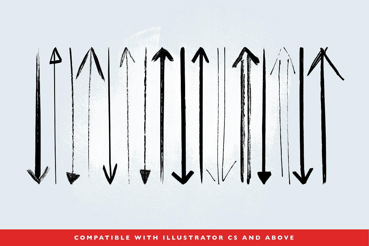 Handmade Arrow Illustrator Brushes, a Brush Add-On by Abbie May (Photo 5 of 5)