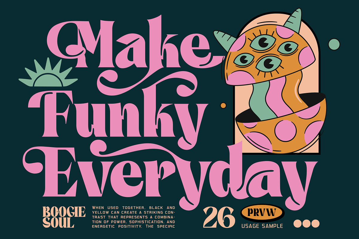 Boogie Soul Typeface, a Serif Font by alit design (Photo 6 of 18)