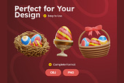 Easter Eggs 3D Icons, an Object 3D Model by Rakata Studio (Thumbnail 4 of 7)