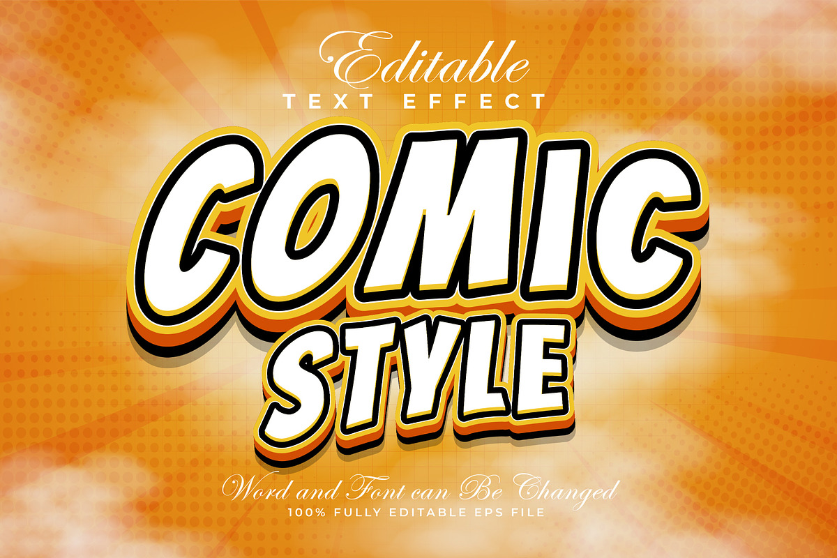 Comic Style Text Effect | Vector, a Layer Style Add-On by padilah_a