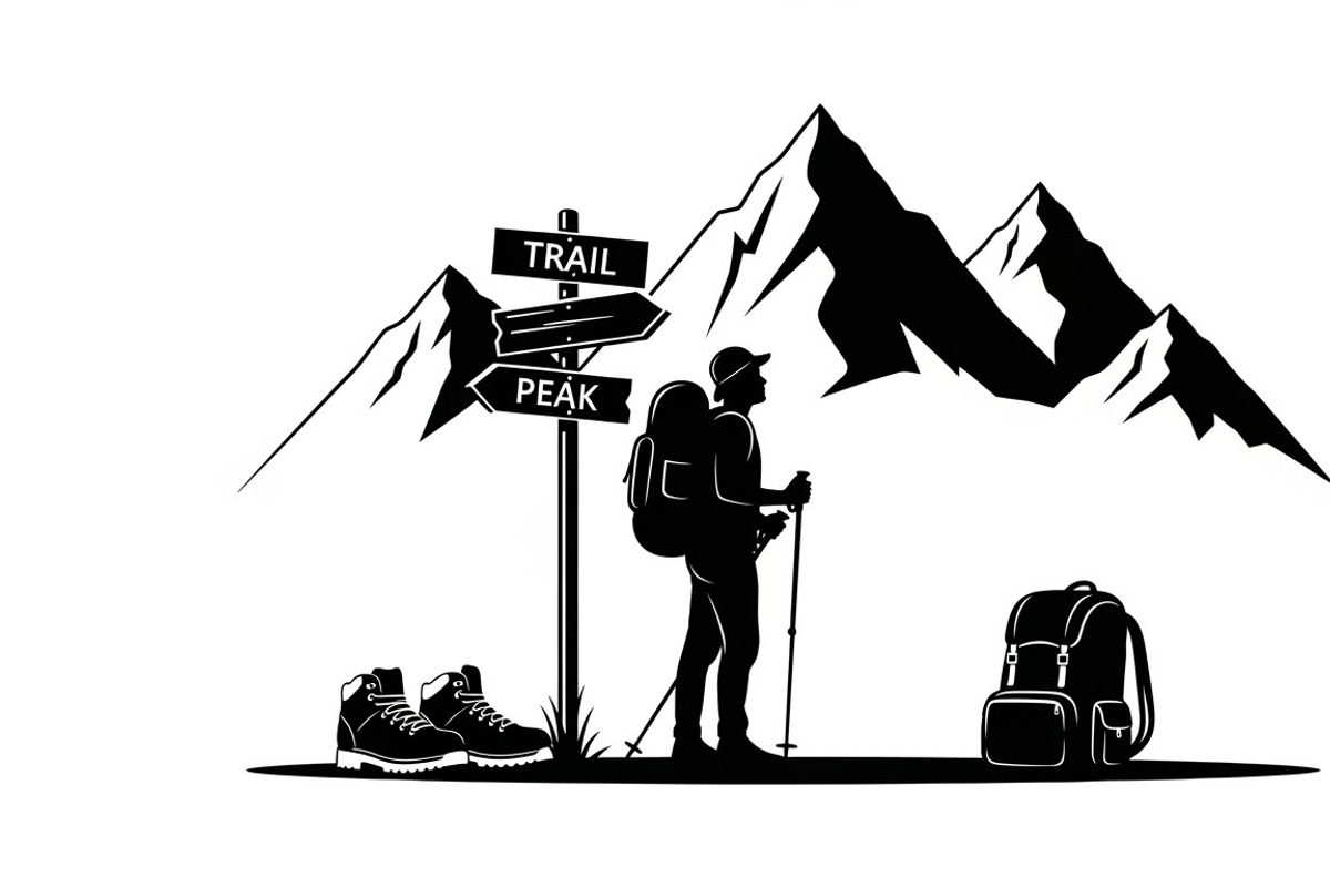 Hiking Adventure Silhouette Bundle, an Illustration by yasushie (Photo 18 of 51)