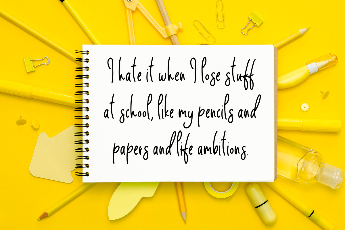 Without Me, a Handwritten Font by Freeling Design House (Photo 5 of 5)