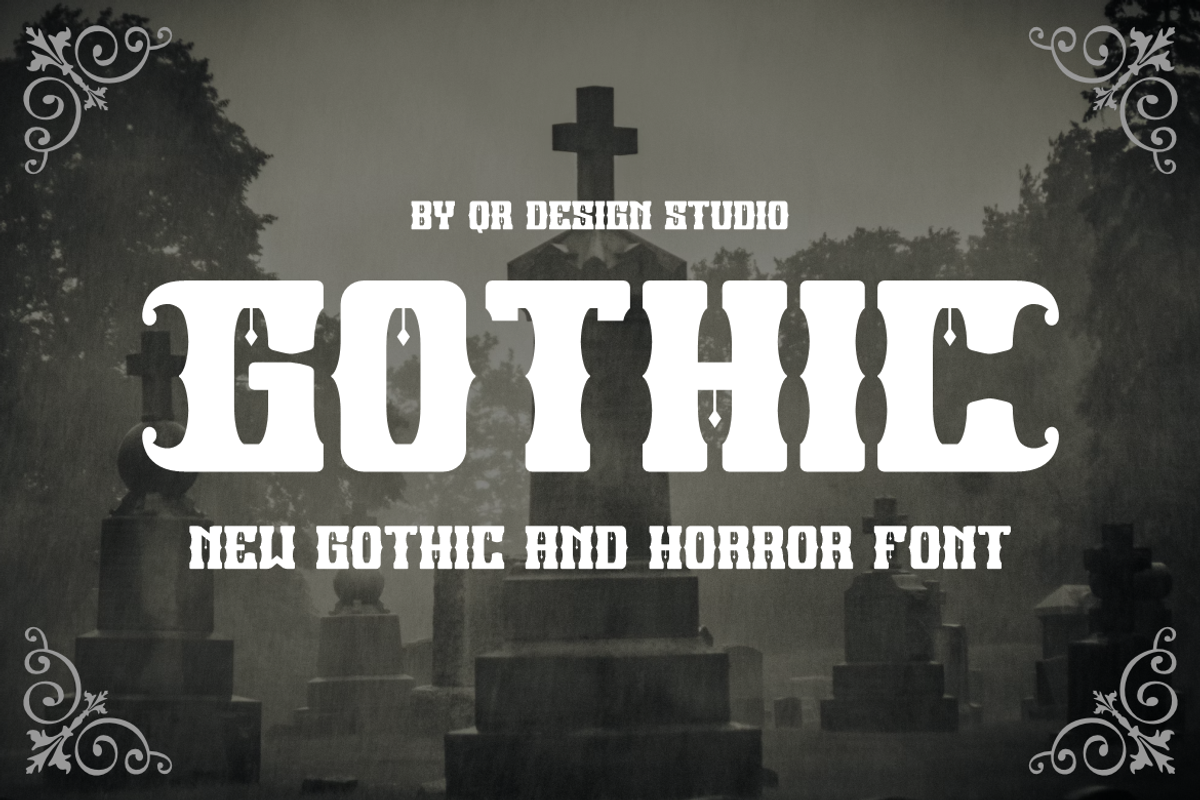 Black Sponge - Gothic Font, a Blackletter Font by QR Design Studio (Photo 2 of 8)